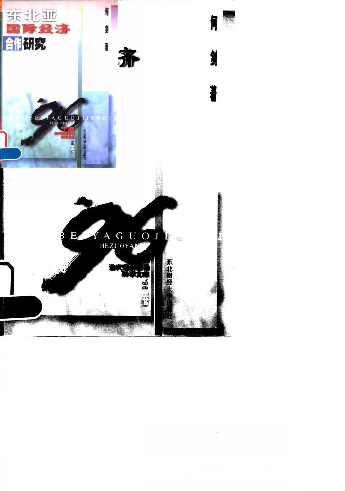 东北亚国际经济合作研究 封面
