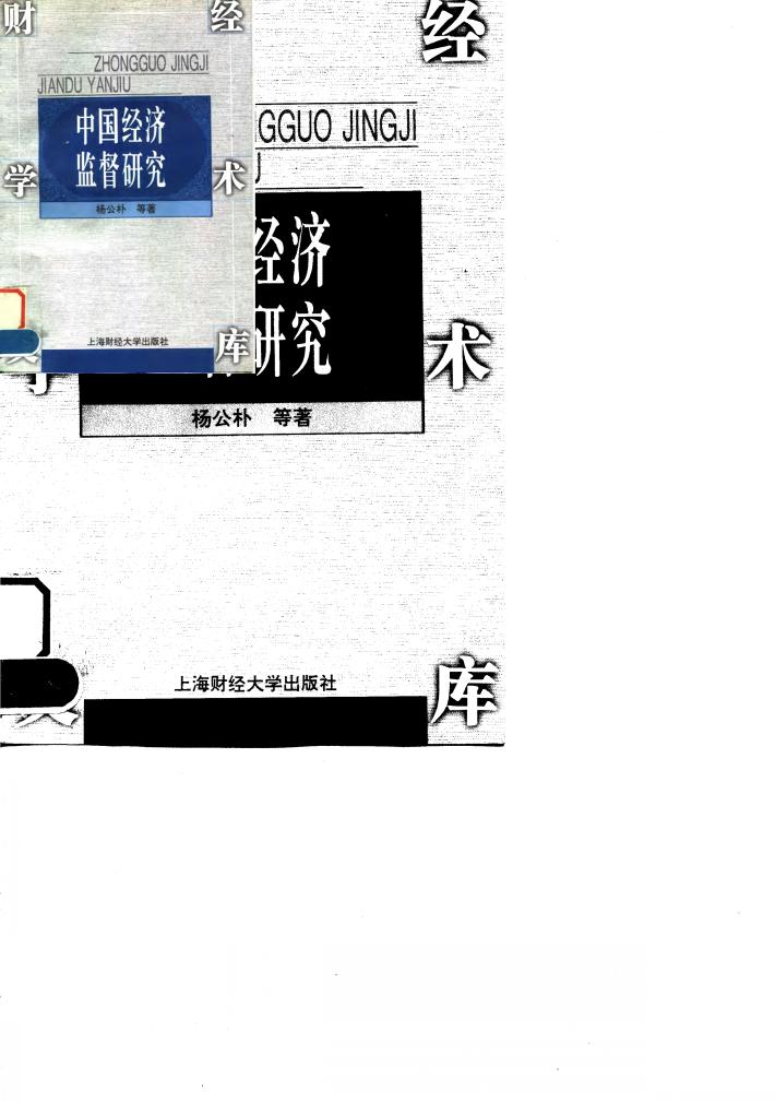 中国经济监督研究 封面