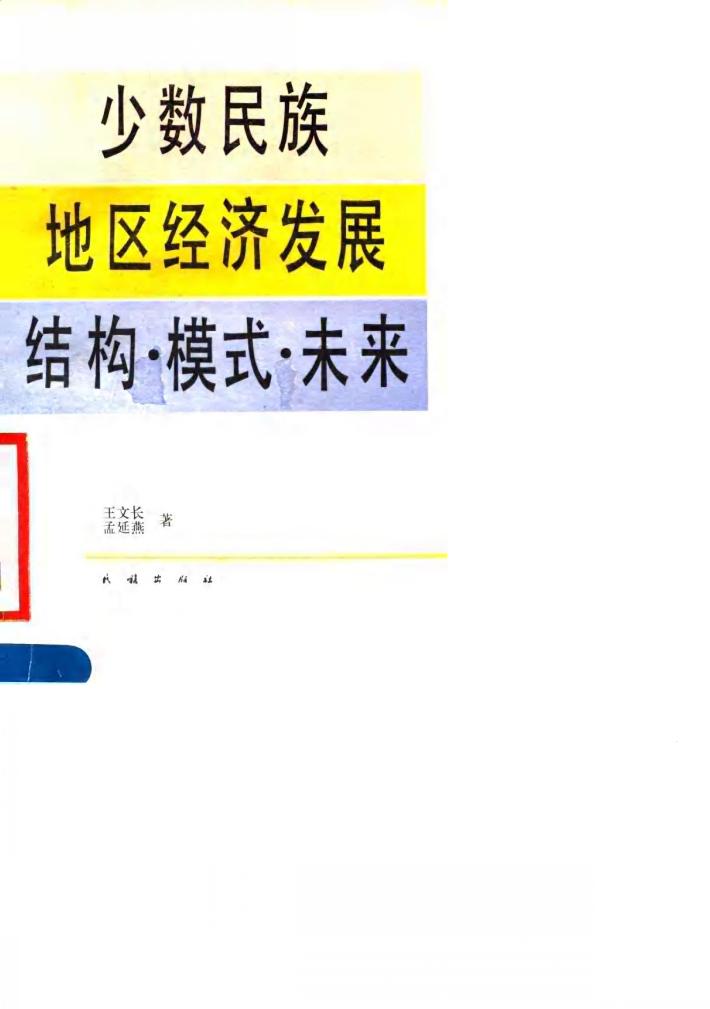 少数民族地区经济发展结构·模式·未来 封面