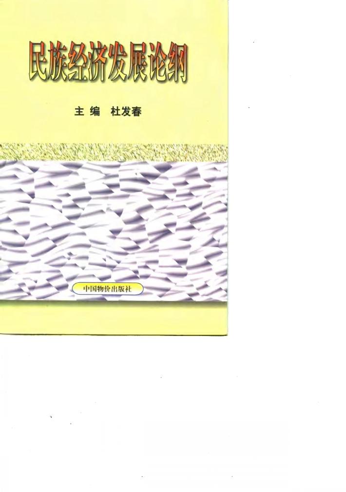 民族经济发展论纲 封面