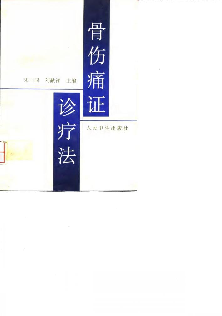 骨伤痛证诊疗法 封面