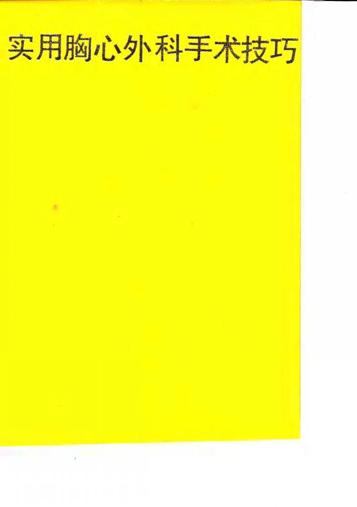 实用胸心外科手术技巧 封面