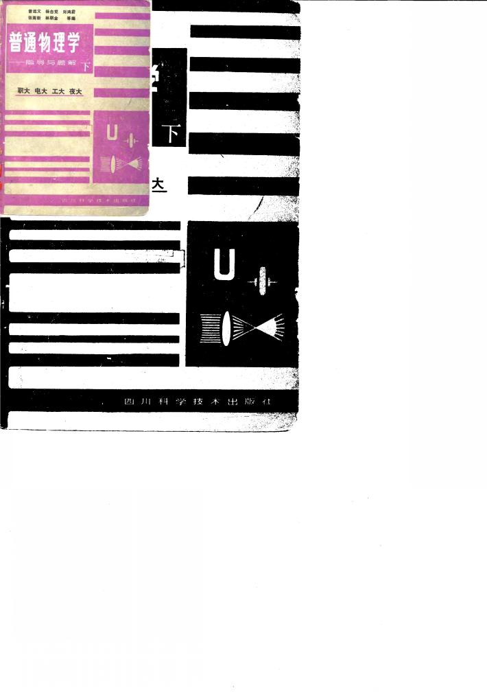 职大  电大  工大  夜大  普通物理学-指导与题解  下 封面