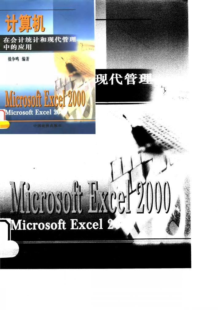 计算机在会计统计和现代管理中的应用 Microsoft Excel 2000 封面