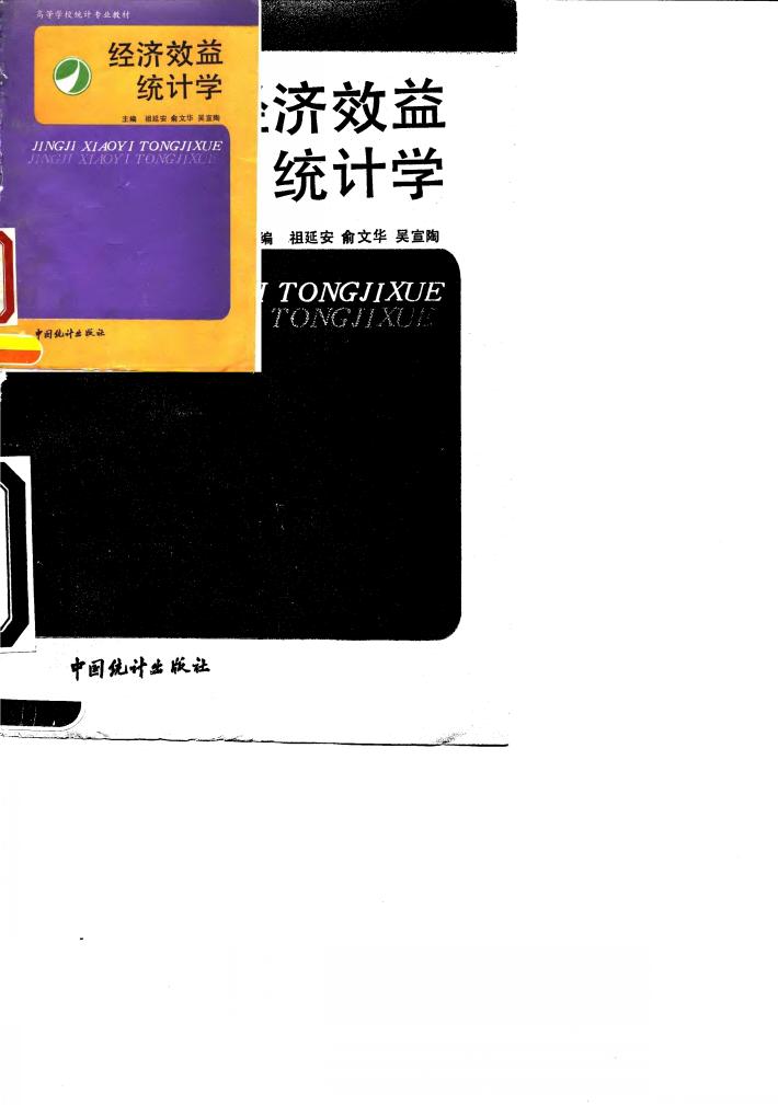 经济效益统计学 封面