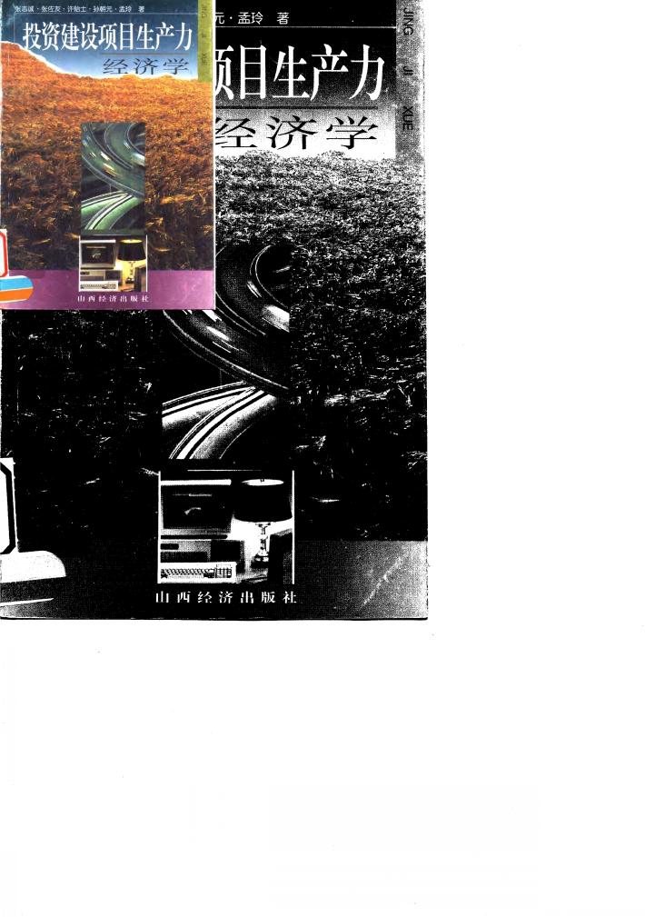 投资建设项目生产力经济学 封面