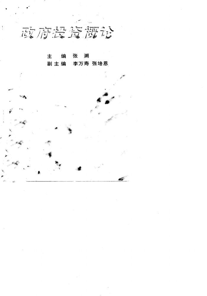 政府投资概论 封面