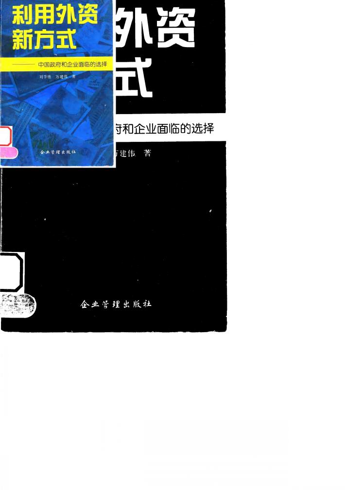利用外资新方式  中国政府和企业面临的选择 封面