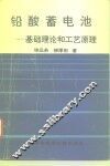铅酸蓄电池  基础理论和工艺原理 封面