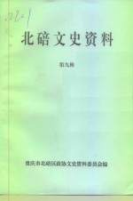 北碚文史资料  第9辑 封面
