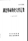 湖北革命历史文件汇集  省委文件  1930年 封面