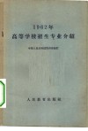 1962年高等学校招生专业介绍 封面