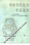中国当代文学作品选评  下 封面