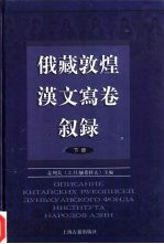 俄罗斯科学院东方研究所圣彼得堡分所藏敦煌汉文写卷叙录 封面
