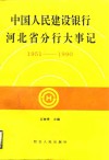 中国人民建设银行河北省分行大事记  1951-1990 封面