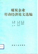煤炭企业劳动经济论文选编 封面