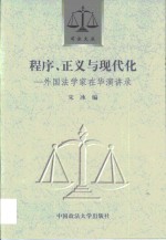程序、正义与现代化  外国法学家在华演讲录 封面