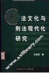刑法文化与刑法现代化研究 封面