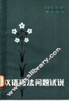 汉语语法问题试说 封面