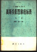 1：10000比例尺高斯投影图廓座标表  第2册  纬度30°-60° 封面