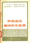 铁路曲线缩短轨布置表 封面