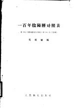 一百年阴阳历对照表 封面