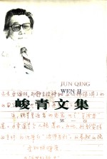 峻青文集  第1卷  短篇小说 封面