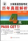 大学英语四级考试历年真题解析  2005-2000 封面