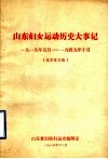 山东妇女运动历史大事记  1919年5月-1949年10月  征求意见稿 封面