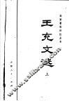 王充文选  上 封面