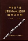 中国共产党宁夏石嘴山市大武口区组织史资料  1966-1987 封面