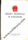 邢台市第十一届人民代表大会第一次会议文件汇编 封面