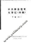 中共林县党史大事记  初稿  下编 封面