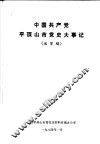中国共产党平顶山市党史大事记 封面