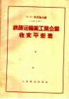 铁路运输业工业企业收支平衡表 封面