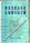 农业生产合作社怎样推行包工制 封面