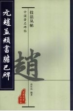 中国著名碑帖技法丛帖  元赵孟俯书胆巴碑 封面