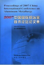 2007中国国际铝冶金技术论坛论文集 封面