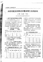 水质培肥及饵料对河蟹苗期生长的影响 封面