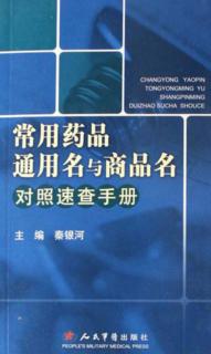 常用药品通用名与商品名对照速查手册 封面