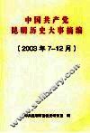 中国共产党昆明历史大事摘编  2003年7-12月 封面