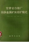甘肃白银厂铜多金属矿床成矿模式 封面