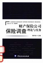 财产保险公司保险调查理论与实务 封面
