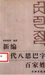 新编元代八思巴字百家姓 封面