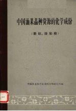 中国油菜品种资源的化学成份 封面