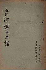 黄河堵口工程 封面