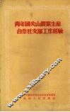 青年团尖山农业生产合作社支部工作经验 封面