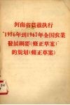 河南省贯彻执行“1956年到1967年全国农业发展纲要  修正草案  ”的规划  修正草案 封面