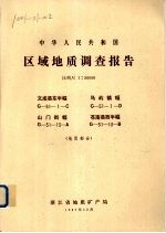 中华人民共和国区域地质调查图幅说明书  比例尺1：50000  文成县东半幅  马屿镇福  山门街幅  苍南县西半幅  地质部分 封面