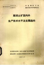 膨润土矿国内外生产技术水平及发展趋向 封面
